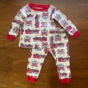 Carters firetruck two piece pajama